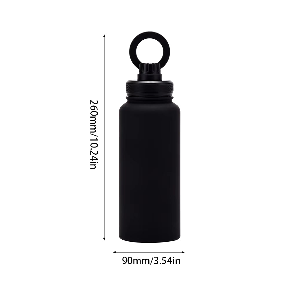 For Magsafe 1L/950ML Insulated Bottle Water Bottle with Rotating Phone Holder Thermal Water Cup Thermal Mug for Outdoor Sports