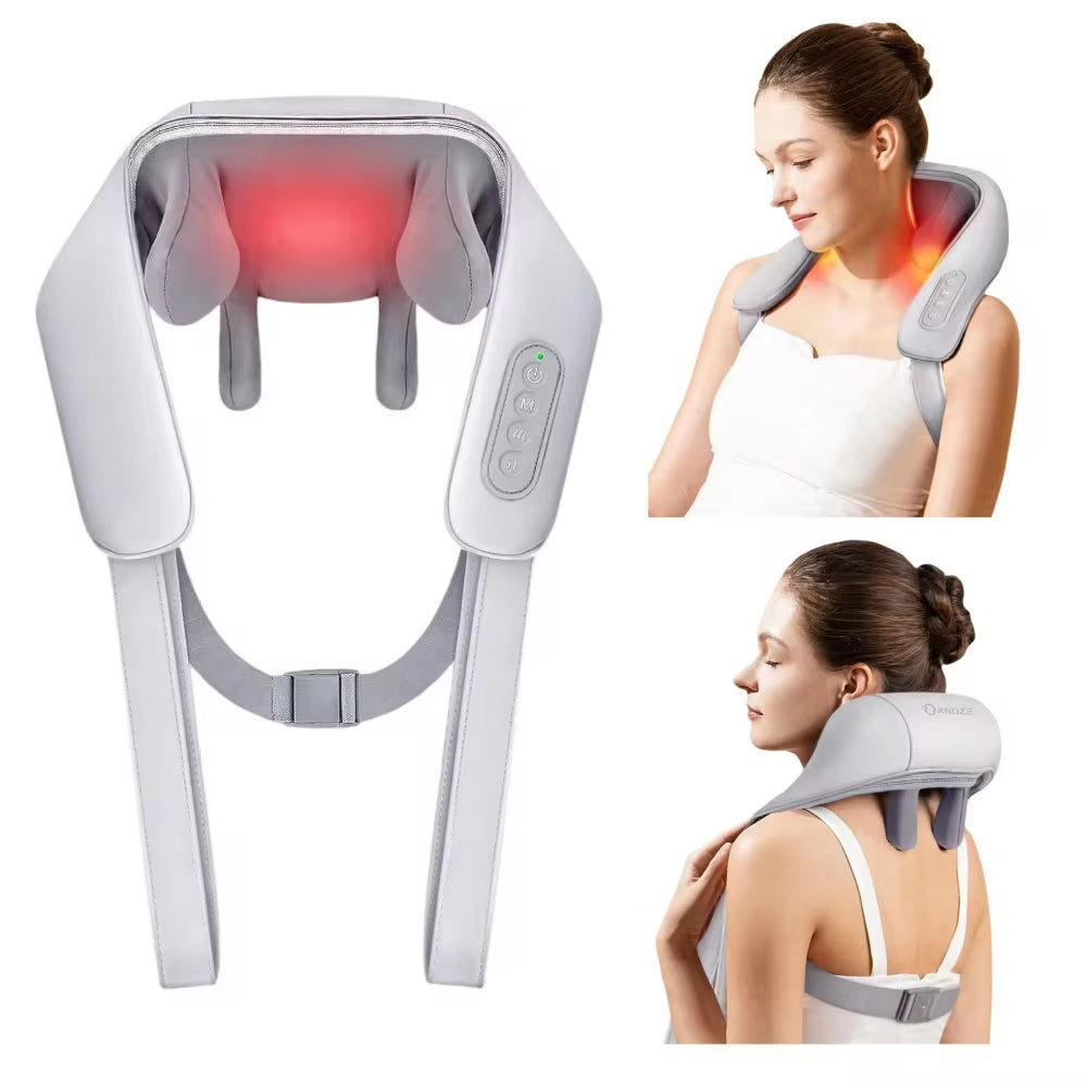 New Portable Mini Relaxer Dredge Kneading Smart Electric Wrap Heated Trapezius Muscle Neck Multifunctional Shiatsu Massage Shawl