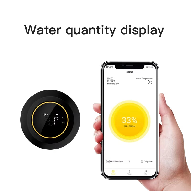 Tuya Bluetooth Smart Water Bottle Drinking Reminder Temperature Display Water Consumption Record Warm and Cold Insulation Bottle