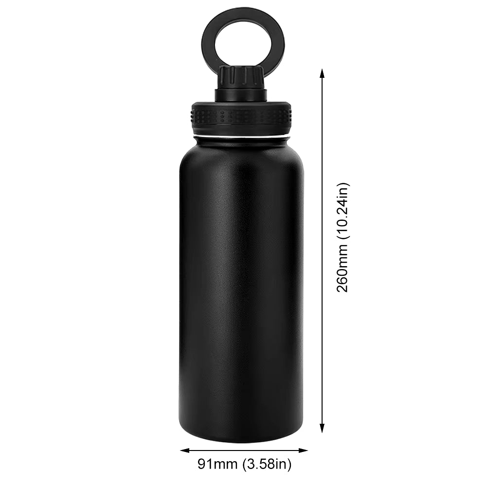 For Magsafe 1L/950ML Insulated Bottle Water Bottle with Rotating Phone Holder Thermal Water Cup Thermal Mug for Outdoor Sports