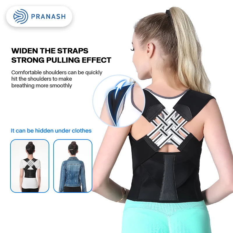 Dropshipping Stock Adjustable Back Posture Corrector Belt Women Men Prevent Slouching Relieve Pain Posture Corrector