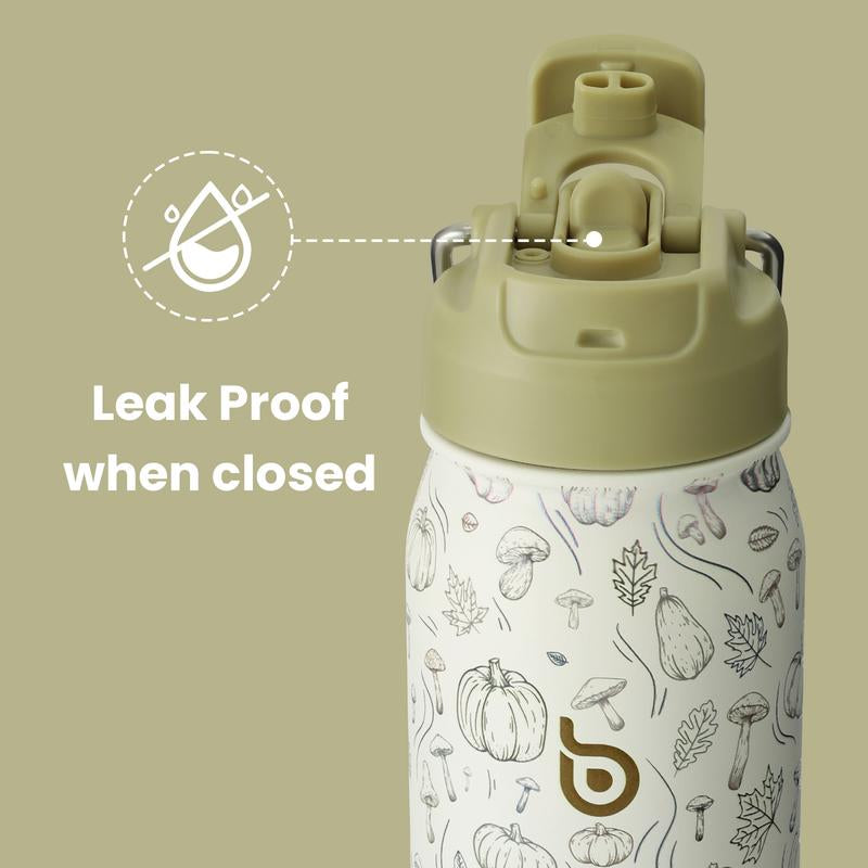 BOTTLE BOTTLE 24 Oz Sports Water Bottle Stainless Steel Insulated Water Bottle with Straw and Pills Holder