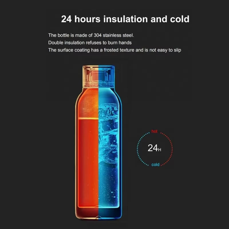 Tuya Bluetooth Smart Water Bottle Drinking Reminder Temperature Display Water Consumption Record Warm and Cold Insulation Bottle